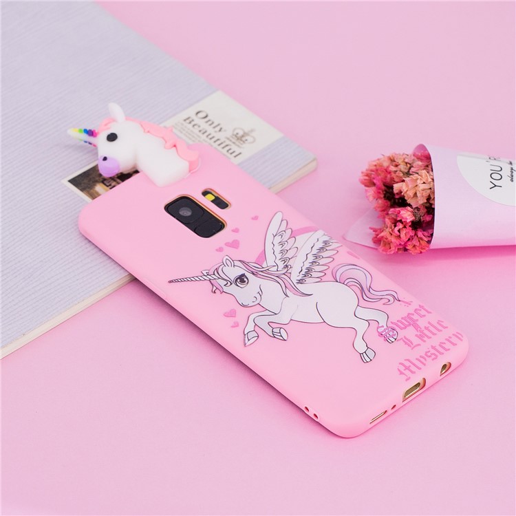 Puppendesign Der Netten Puppe 3D, Das TPU Für Samsung-Galaxie S9 SM-G960 Bedeckt - Einhorn-8