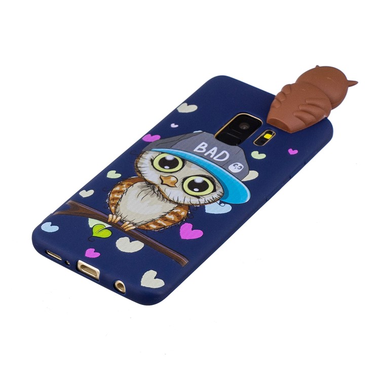 3D Cute Doll Pattern Printing TPU Protection Case for Samsung Galaxy S9 SM-G960 - Male Owl-2