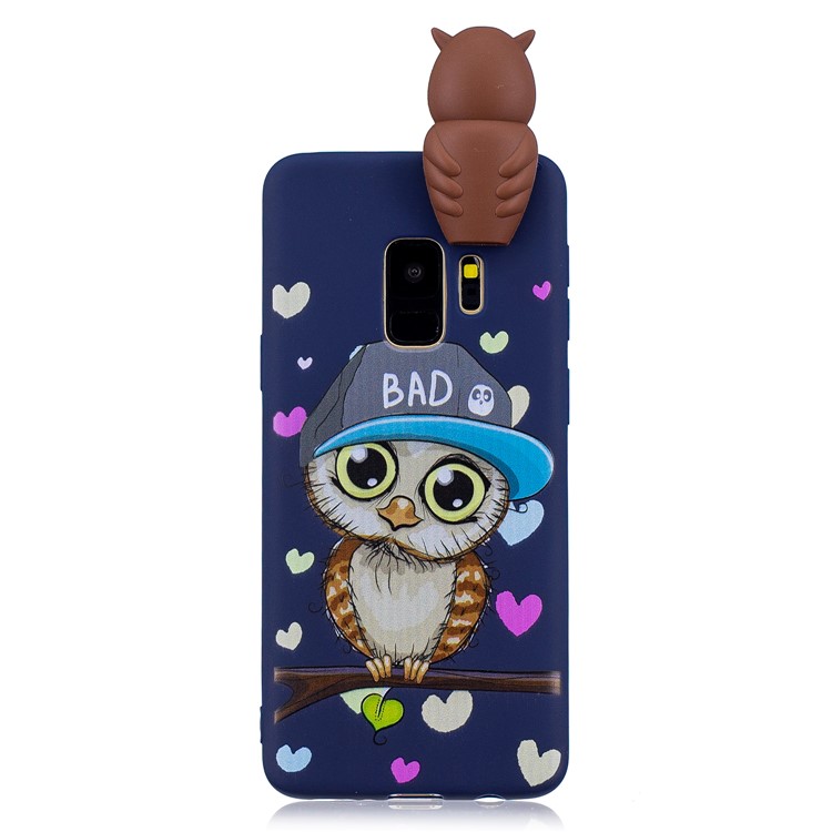 3D Cute Doll Pattern Printing TPU Protection Case for Samsung Galaxy S9 SM-G960 - Male Owl-4