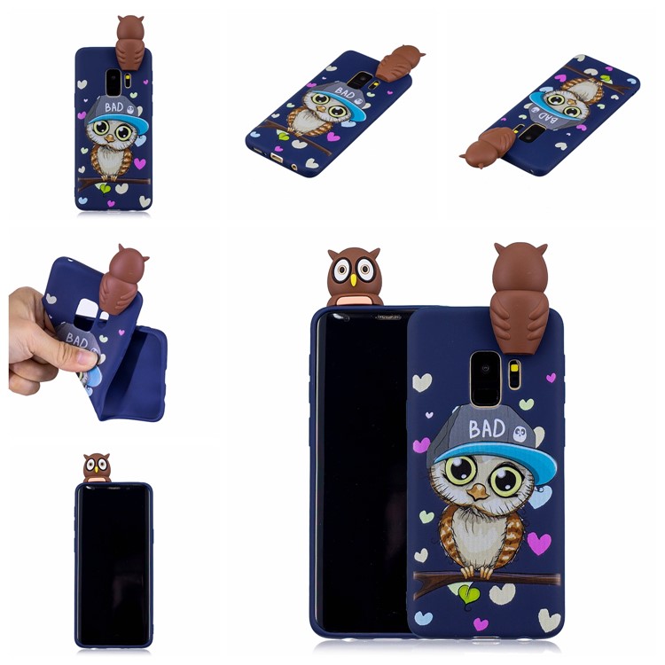 3D Cute Doll Pattern Printing TPU Protection Case for Samsung Galaxy S9 SM-G960 - Male Owl-7