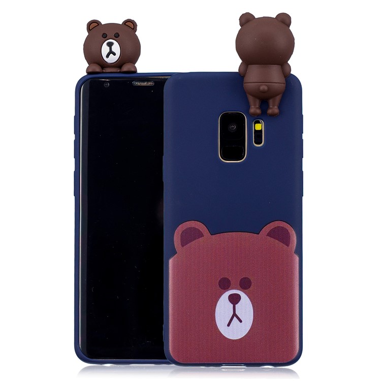 3D Cute Doll Patterned TPU Case for Samsung Galaxy S9 SM-G960 - Bear-1