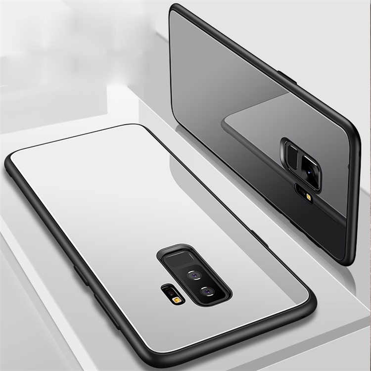 CAFELE Tempered Glass Back + Soft TPU Edges Cover for Samsung Galaxy S9 Plus SM-G965 - White-2