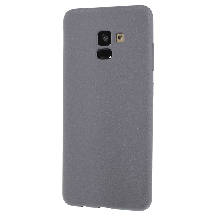 Skin-touch Matte TPU Jelly Protective Case for Samsung Galaxy A8 (2018) - Grey-2