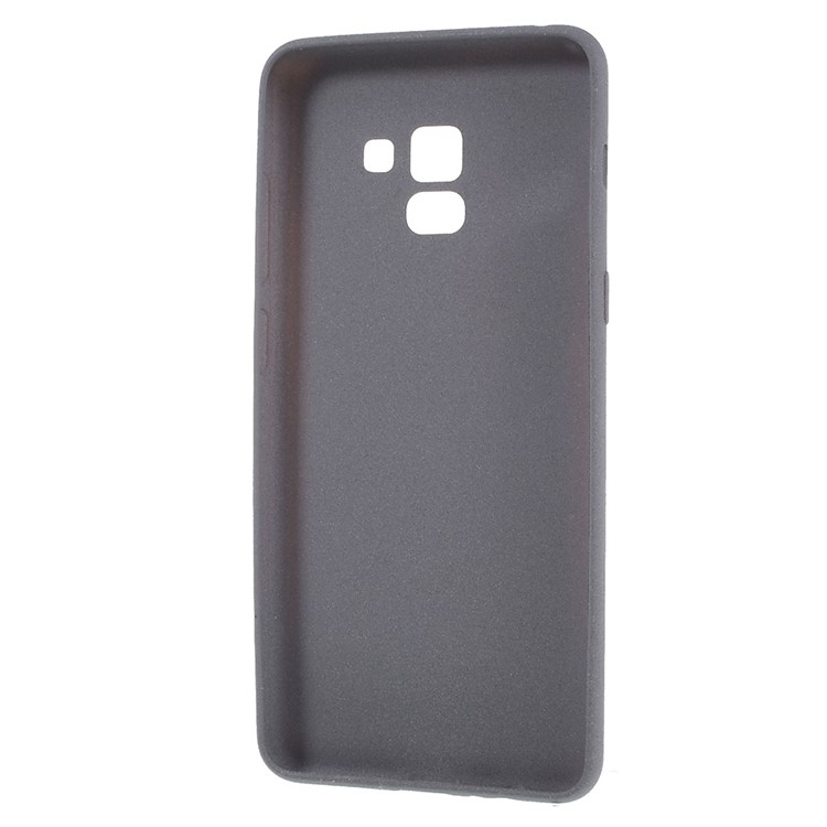 Skin-touch Matte TPU Jelly Protective Case for Samsung Galaxy A8 (2018) - Grey-4