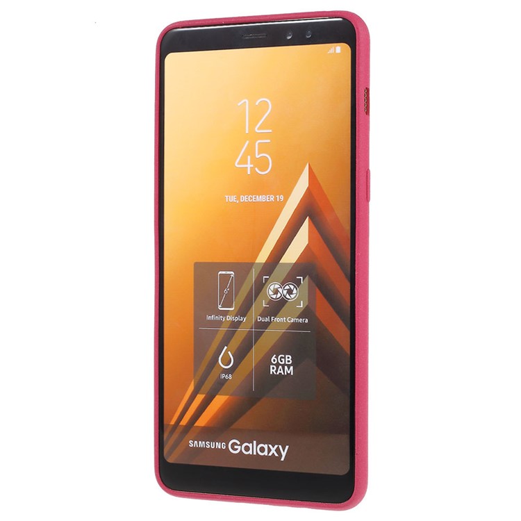 Skin-touch Matte TPU Jelly Protective Cover for Samsung Galaxy A8 (2018) - Rose-3