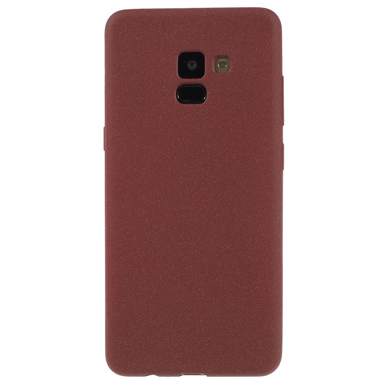Skin-touch Matte TPU Jelly Phone Accessory Case for Samsung Galaxy A8 (2018) - Wine Red-1