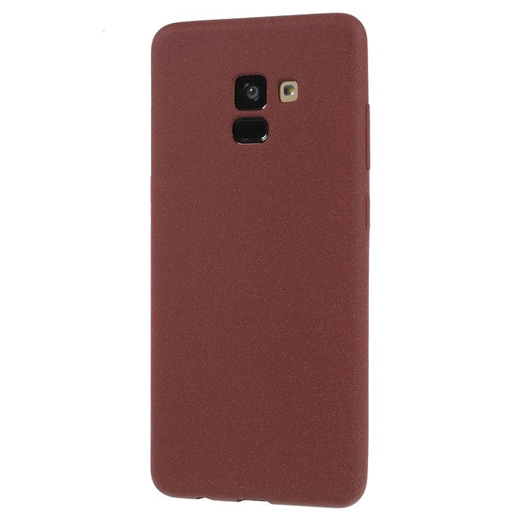 Skin-touch Matte TPU Jelly Phone Accessory Case for Samsung Galaxy A8 (2018) - Wine Red-2
