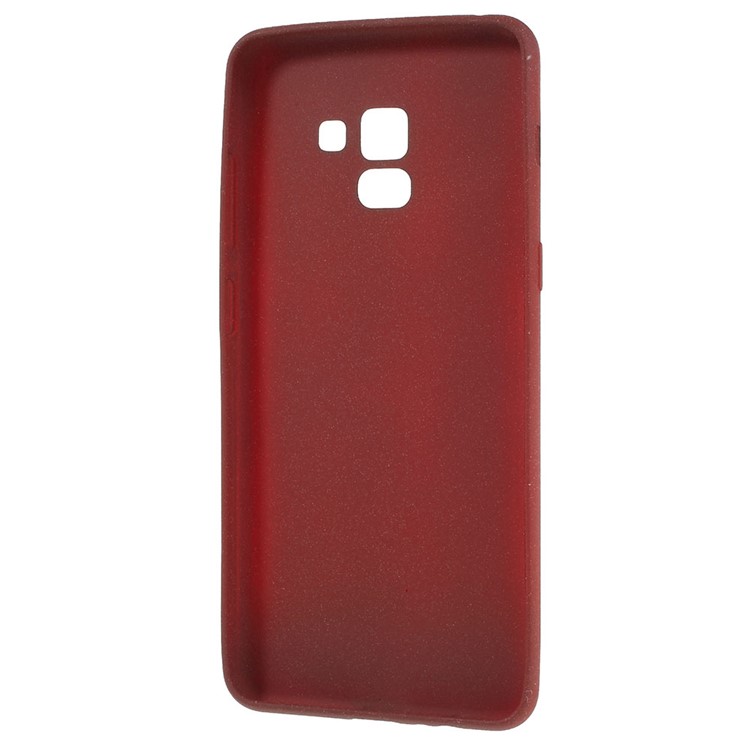Skin-touch Matte TPU Jelly Phone Accessory Case for Samsung Galaxy A8 (2018) - Wine Red-4