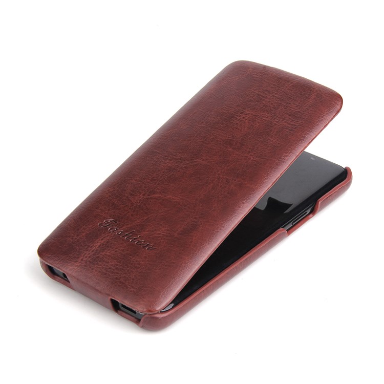 Crazy Horse Texture Vertical Flip Leather Shell for Samsung Galaxy S9 G960 - Brown-2