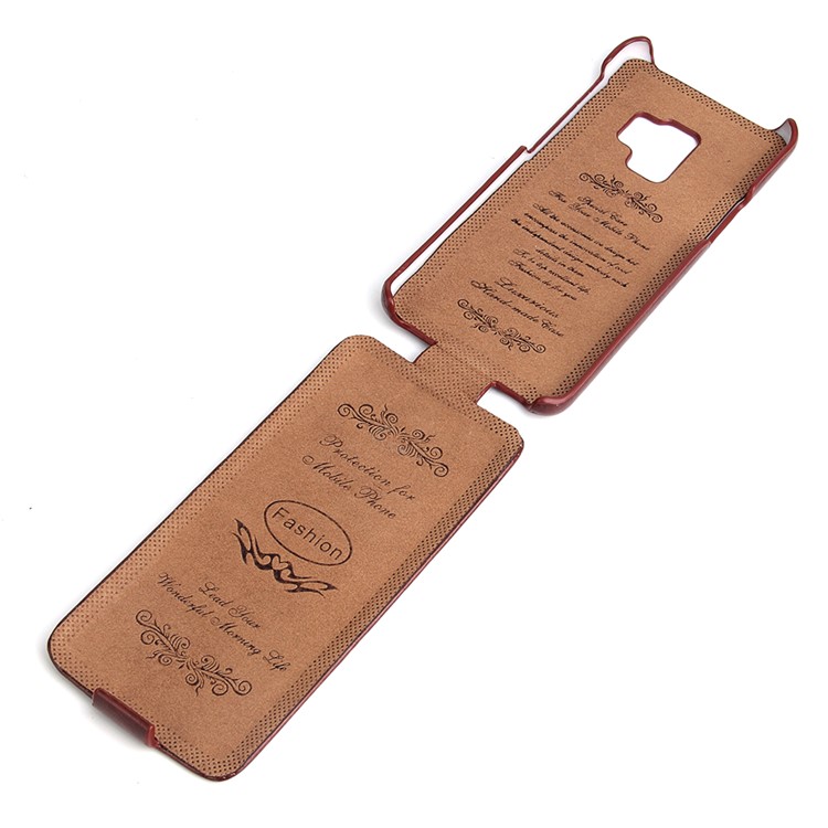 Crazy Horse Texture Vertical Flip Leather Shell for Samsung Galaxy S9 G960 - Brown-4