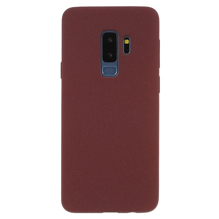 Skin-touch Matte TPU Jelly Mobile Casing Cover for Samsung Galaxy S9 Plus SM-G965 - Wine Red-1