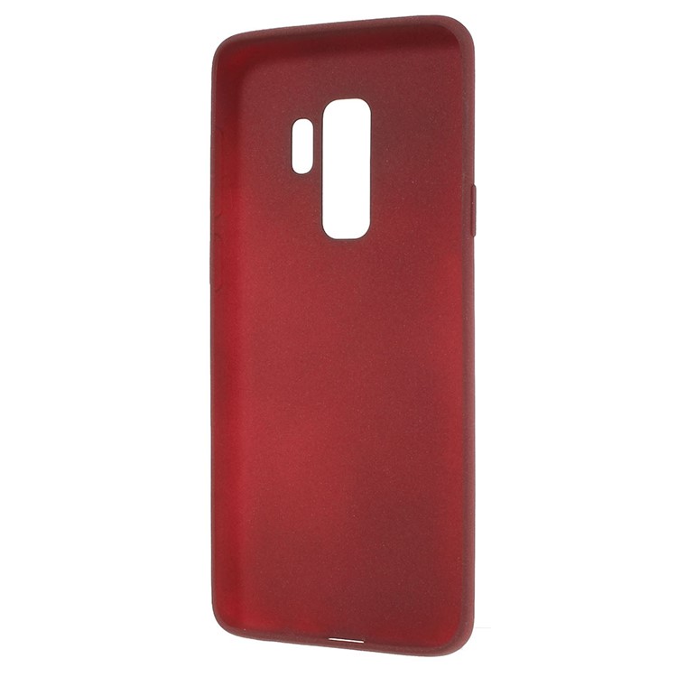 Skin-touch Matte TPU Jelly Mobile Casing Cover for Samsung Galaxy S9 Plus SM-G965 - Wine Red-4
