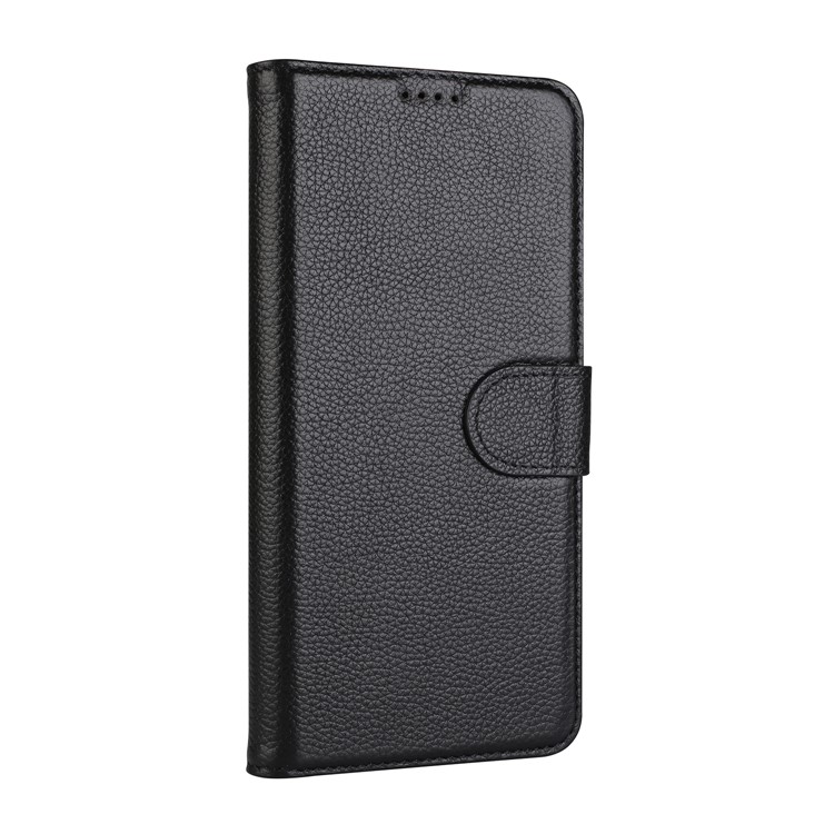Litchi Texture Genuine Leather Wallet Stand Case for Samsung Galaxy S9+ G965 - Black-2