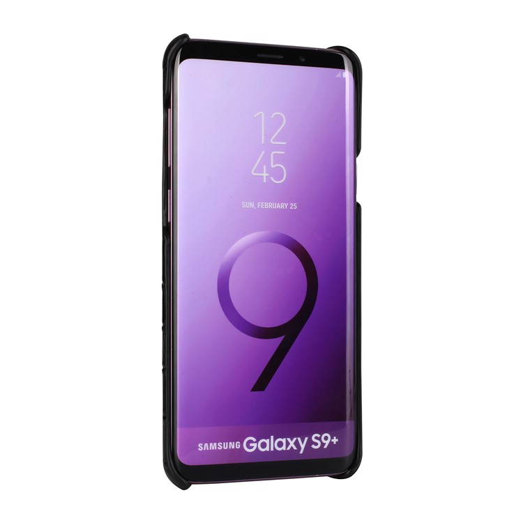 Crocodile Texture Genuine Leather Coated Plastic Case for Samsung Galaxy S9+ SM-G965 - Black-3