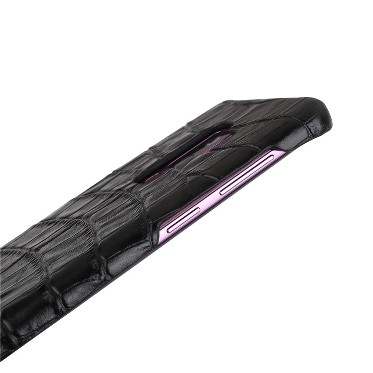 Crocodile Texture Genuine Leather Coated Plastic Case for Samsung Galaxy S9+ SM-G965 - Black-5