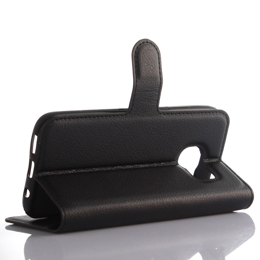 Litchi Texture Wallet Stand Leather Case for Samsung Galaxy S7 Edge - Black-6