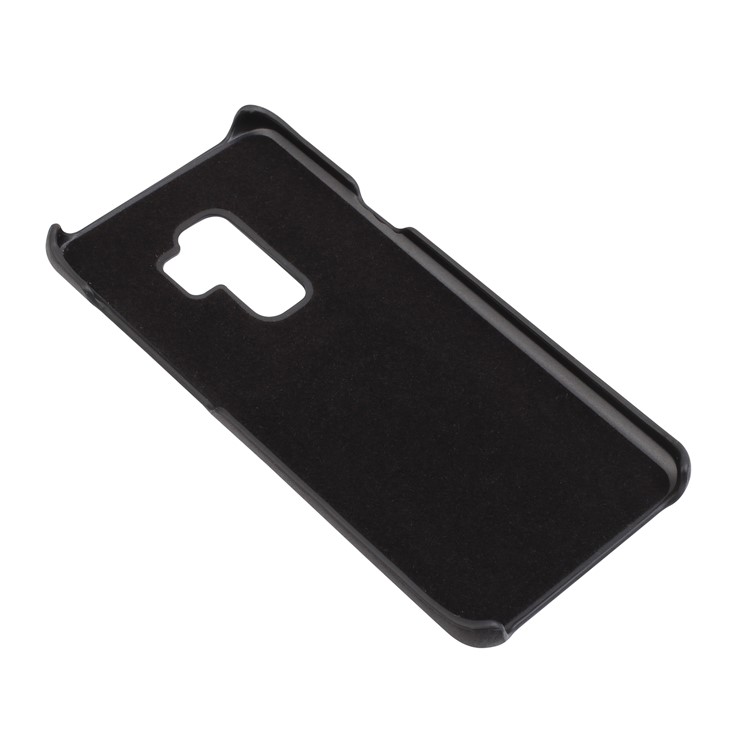 Retro Genuine Leather Coated Hard PC Case for Samsung Galaxy S9+ G965 - Black-10