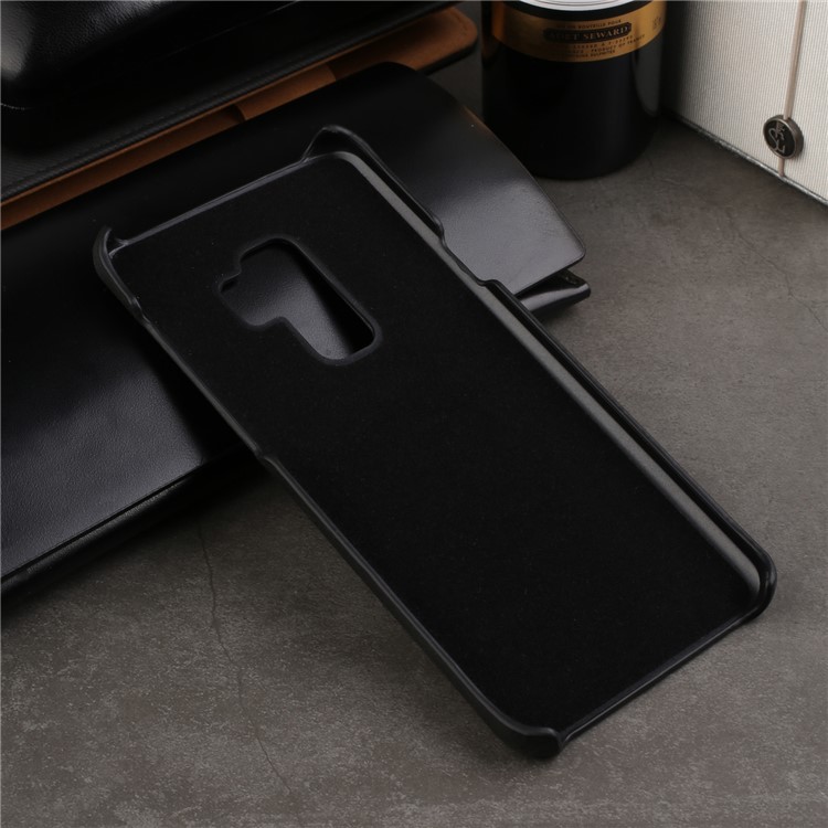 Retro Genuine Leather Coated Hard PC Case for Samsung Galaxy S9+ G965 - Black-18