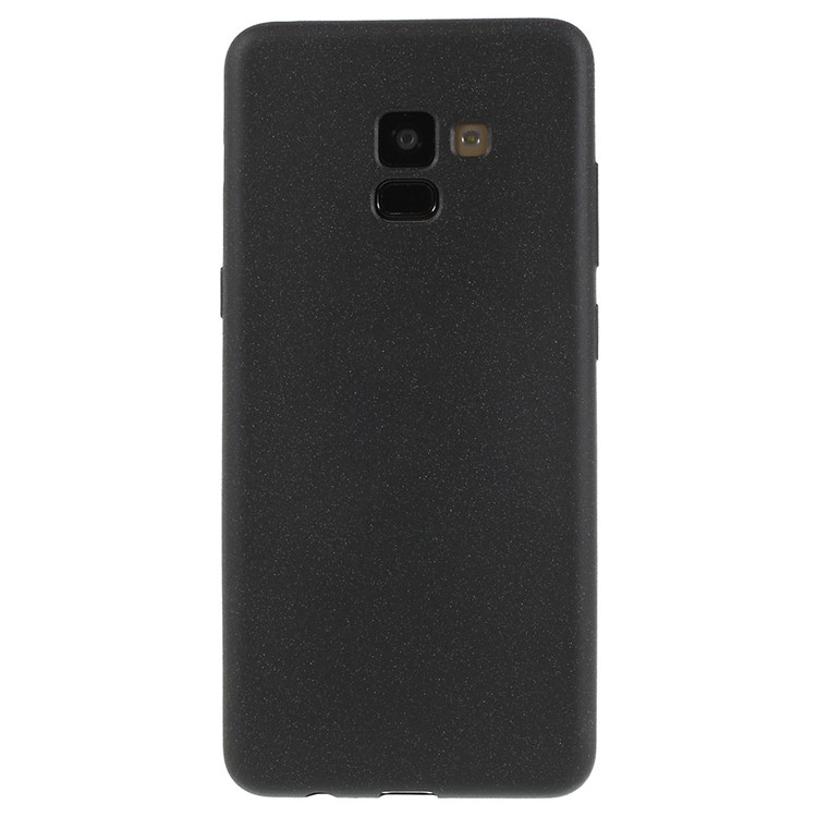 Skin-touch Matte TPU Jelly Protective Case for Samsung Galaxy A8+ (2018) - Black-2