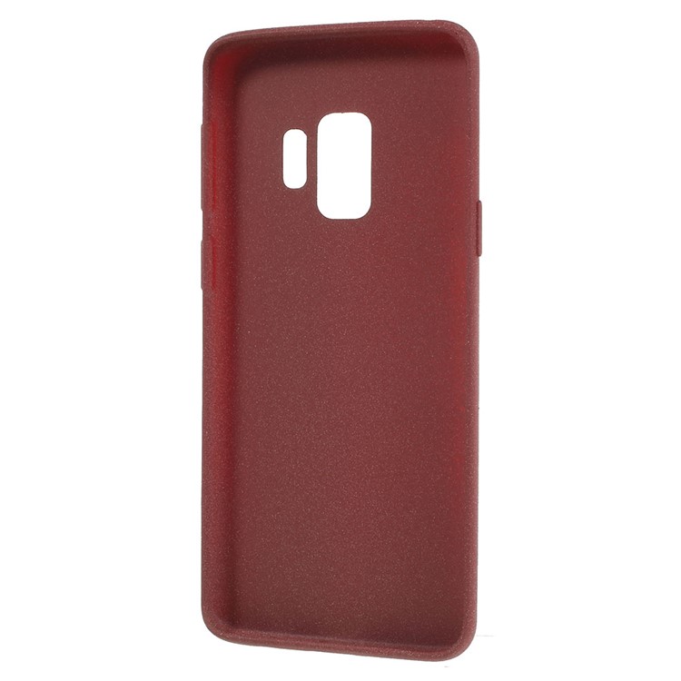 Skin-touch Matte TPU Jelly Phone Case Cover for Samsung Galaxy S9 SM-G960 - Wine Red-4