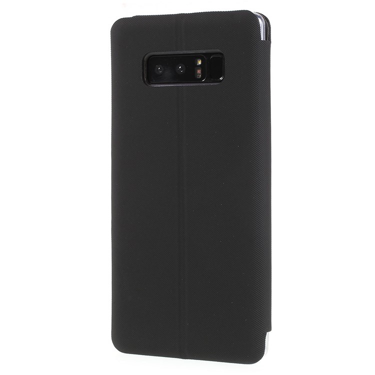 Cloth Texture Stand Leather Case with Card Slot for Samsung Galaxy Note 8 N950 - Black-2
