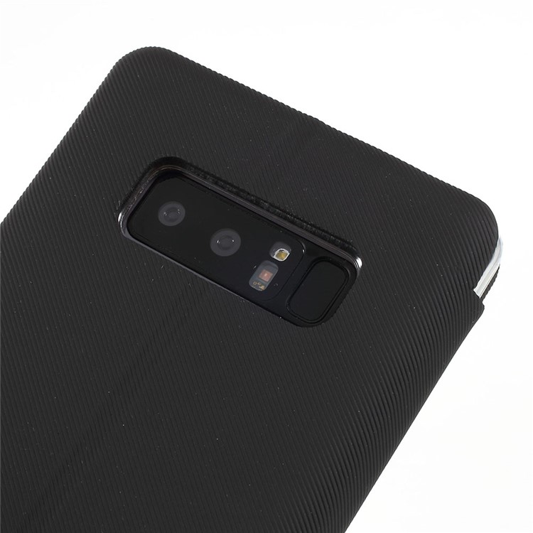 Cloth Texture Stand Leather Case with Card Slot for Samsung Galaxy Note 8 N950 - Black-5