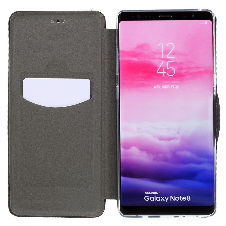 Cloth Texture Stand Leather Case with Card Slot for Samsung Galaxy Note 8 N950 - Black-8