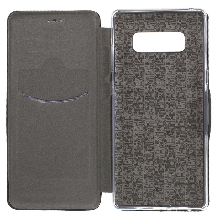Cloth Texture Stand Leather Case with Card Slot for Samsung Galaxy Note 8 N950 - Black-9