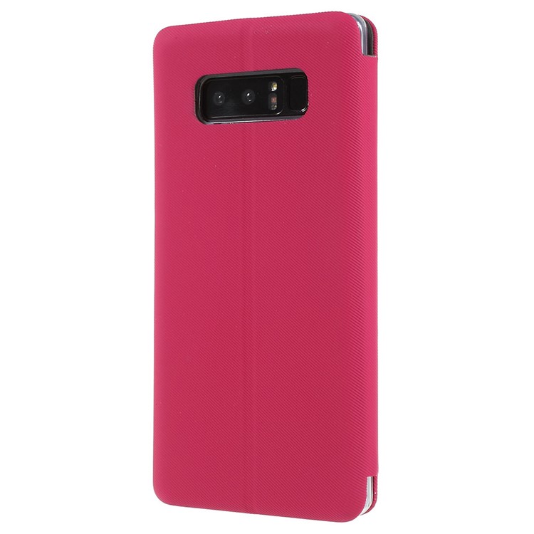 Cloth Texture Stand Leather Phone Case with Card Slot for Samsung Galaxy Note 8 N950 - Rose-3