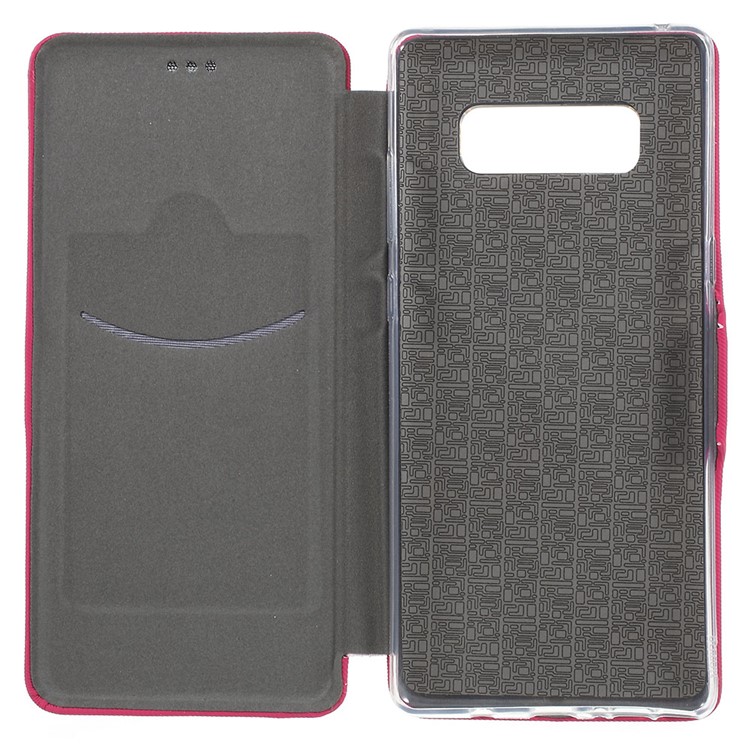 Cloth Texture Stand Leather Phone Case with Card Slot for Samsung Galaxy Note 8 N950 - Rose-7