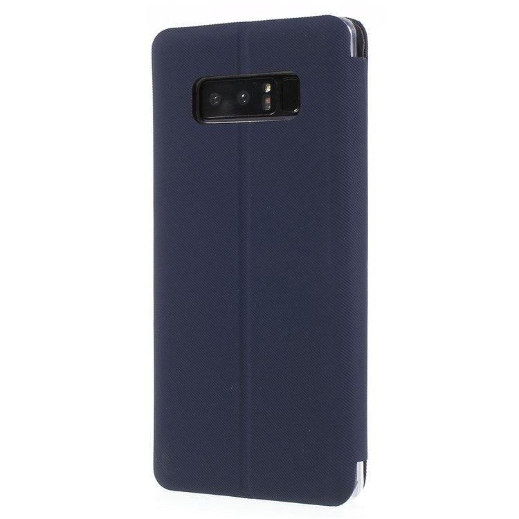 Cloth Texture Stand Card Holder Leather Mobile Casing for Samsung Galaxy Note 8 N950 - Dark Blue-3