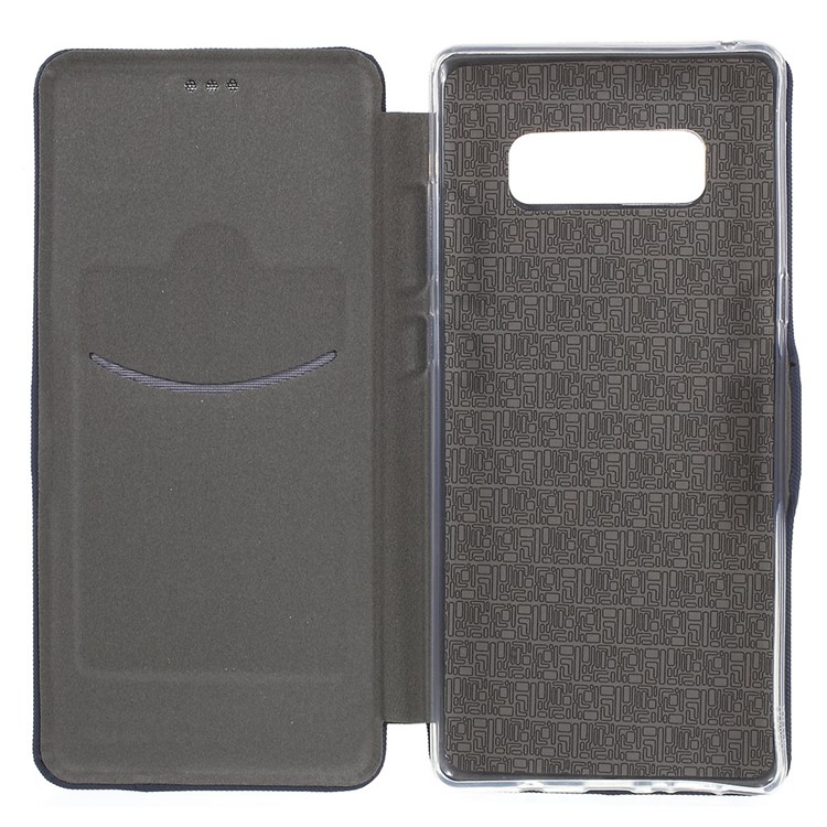 Cloth Texture Stand Card Holder Leather Mobile Casing for Samsung Galaxy Note 8 N950 - Dark Blue-7