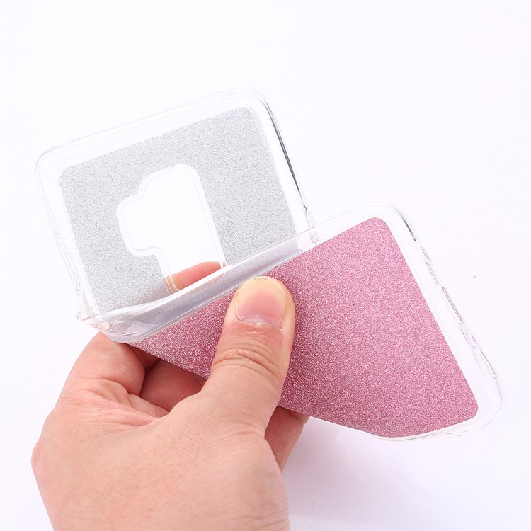 Gradient Glitter Powder Soft TPU Cover for Samsung Galaxy A8 (2018) - Rose-5