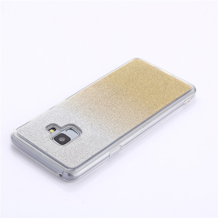 Gradient Glitter Powder TPU Back Phone Casing for Samsung Galaxy A8 (2018) - Gold-4