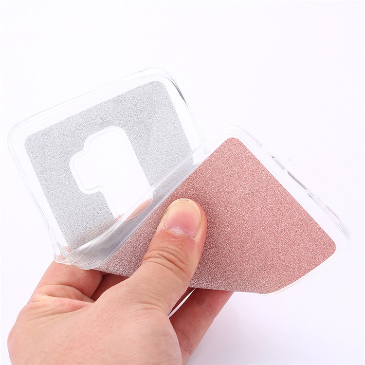 Gradient Glitter Powder Soft TPU Phone Shell for Samsung Galaxy A8 Plus (2018) - Pink-5