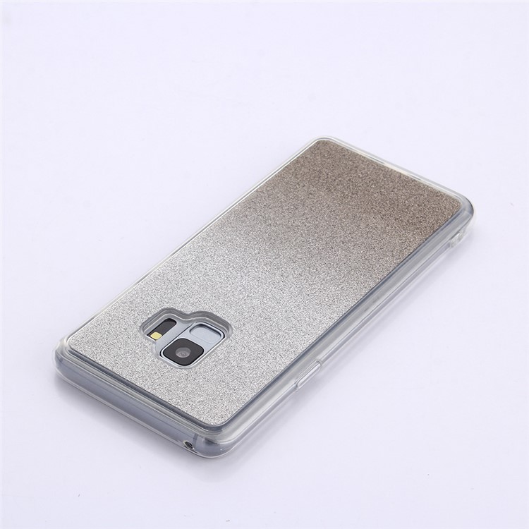 Gradient Glitter Powder TPU Cover Case for Samsung Galaxy S9 SM-G960 - Grey-4