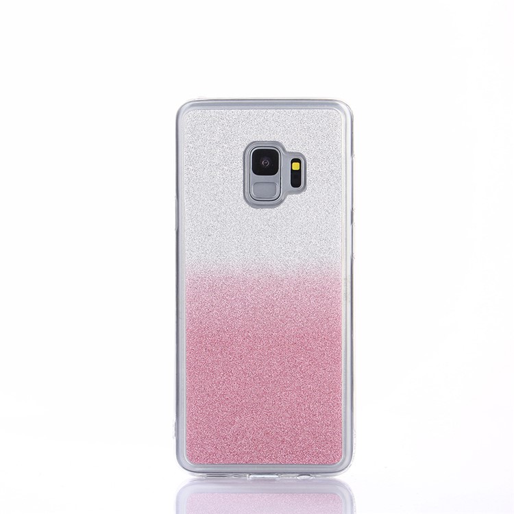 Gradient Glitter Powder TPU Phone Case for Samsung Galaxy S9 SM-G960 - Rose-2