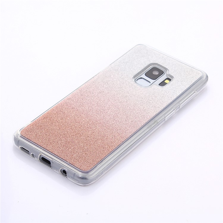 Gradient Glitter Powder TPU Back Cover for Samsung Galaxy S9 SM-G960 - Pink-3
