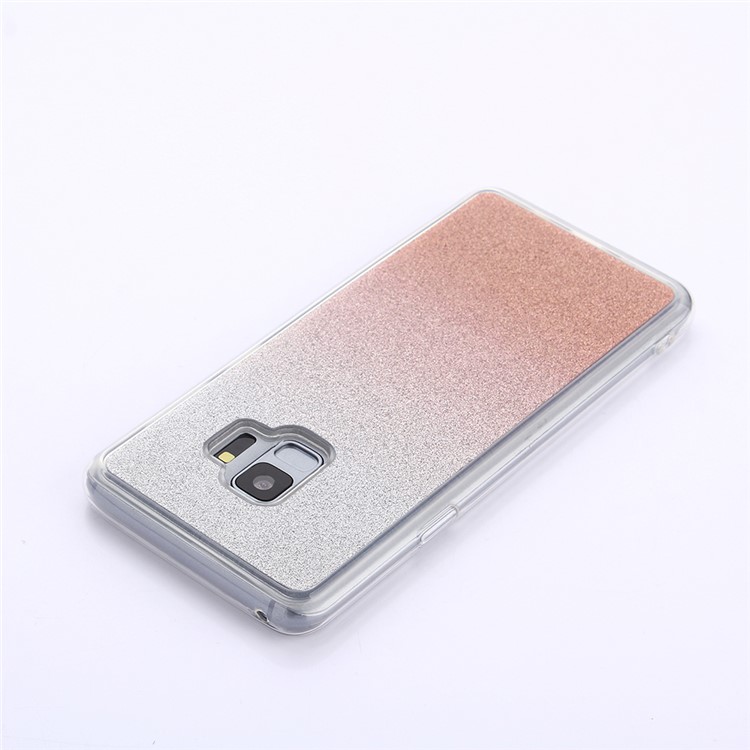 Gradient Glitter Powder TPU Back Cover for Samsung Galaxy S9 SM-G960 - Pink-4