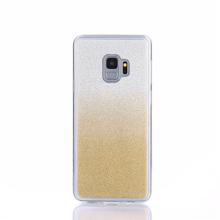 Gradient Glitter Powder TPU Cell Phone Cover for Samsung Galaxy S9 SM-G960 - Gold-2