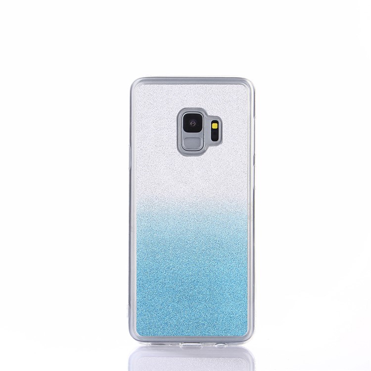 Gradient Glitter Powder TPU Cell Phone Case for Samsung Galaxy S9 SM-G960 - Baby Blue-2