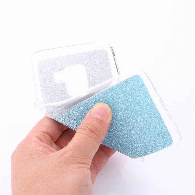 Gradient Glitter Powder TPU Cell Phone Case for Samsung Galaxy S9 SM-G960 - Baby Blue-5