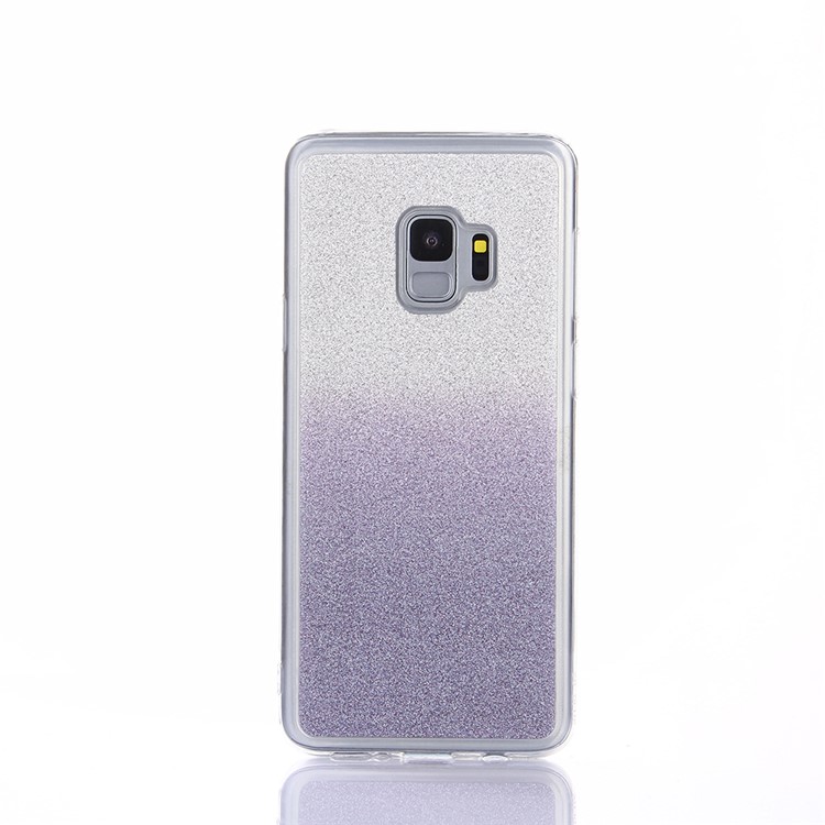Gradient Glitter Powder TPU Mobile Phone Shell for Samsung Galaxy S9 SM-G960 - Dark Blue-2