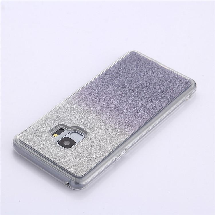 Gradient Glitter Powder TPU Mobile Phone Shell for Samsung Galaxy S9 SM-G960 - Dark Blue-4