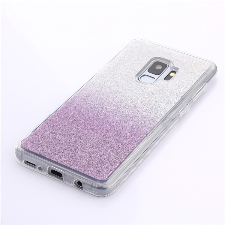 Gradient Glitter Powder TPU Protection Phone Casing for Samsung Galaxy S9 SM-G960 - Purple-3