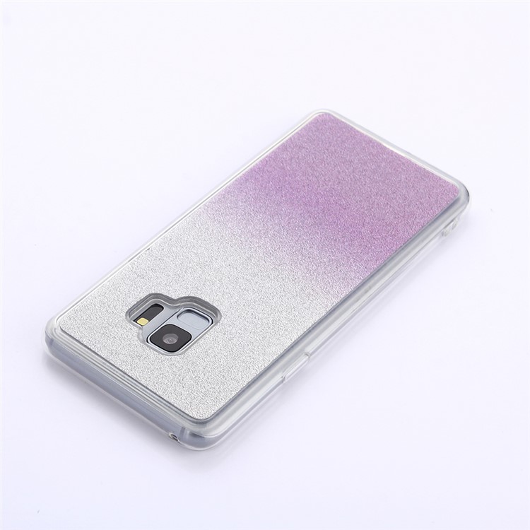 Gradient Glitter Powder TPU Protection Phone Casing for Samsung Galaxy S9 SM-G960 - Purple-4