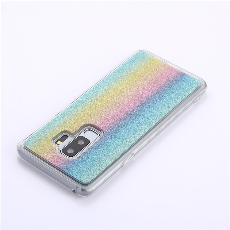 Gradient Glitter Powder TPU Back Phone Shell for Samsung Galaxy S9 SM-G960 - Colorful Vertical Stripes-4
