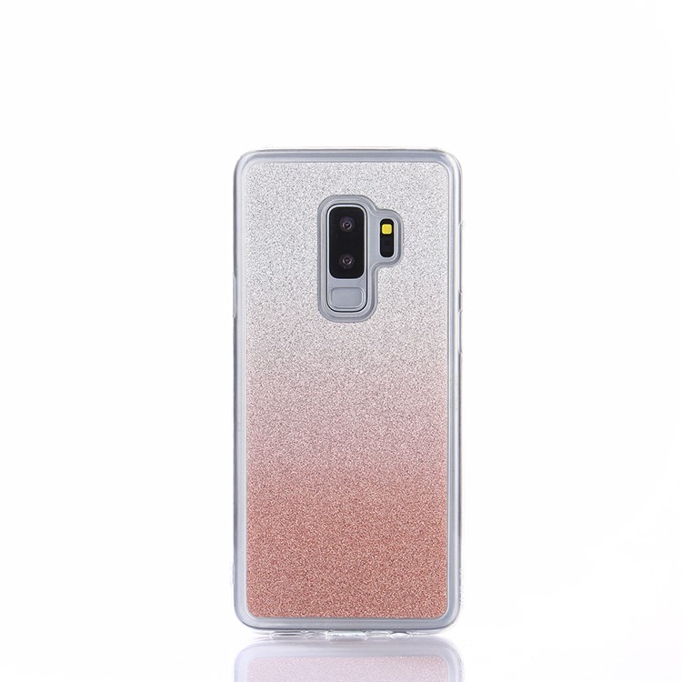 Gradient Glitter Powder TPU Cell Phone Cover for Samsung Galaxy S9+ SM-G965 - Pink-2