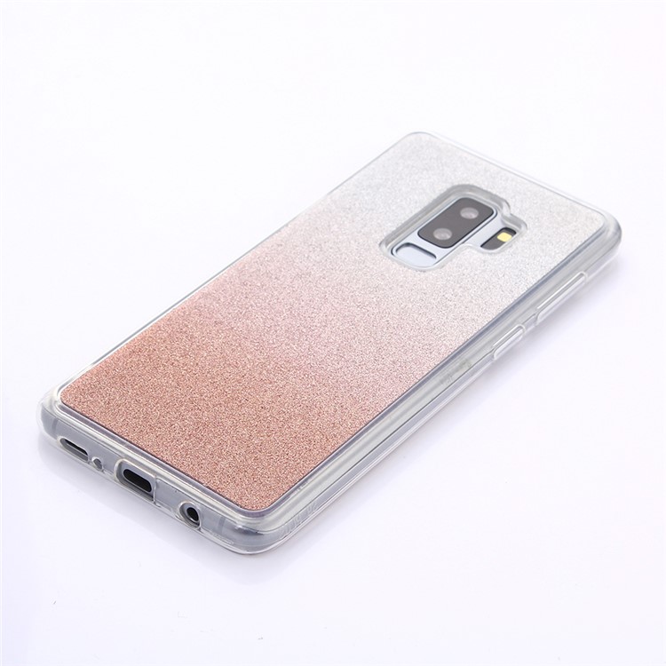 Gradient Glitter Powder TPU Cell Phone Cover for Samsung Galaxy S9+ SM-G965 - Pink-3