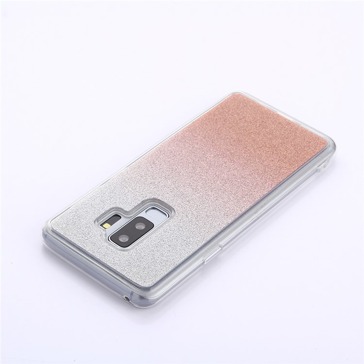 Gradient Glitter Powder TPU Cell Phone Cover for Samsung Galaxy S9+ SM-G965 - Pink-4